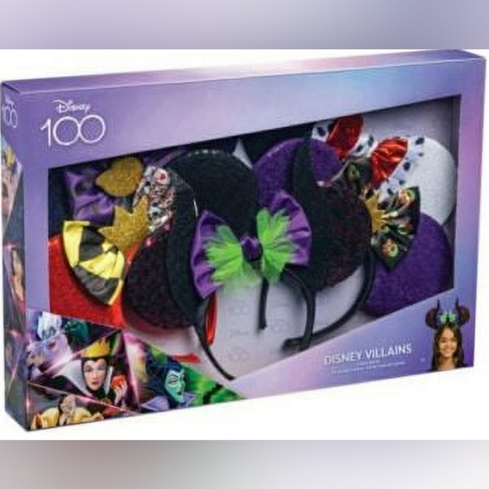 Disney 100 Mouse Ears VILLAINS Headband 5 Pk Ursula Queen